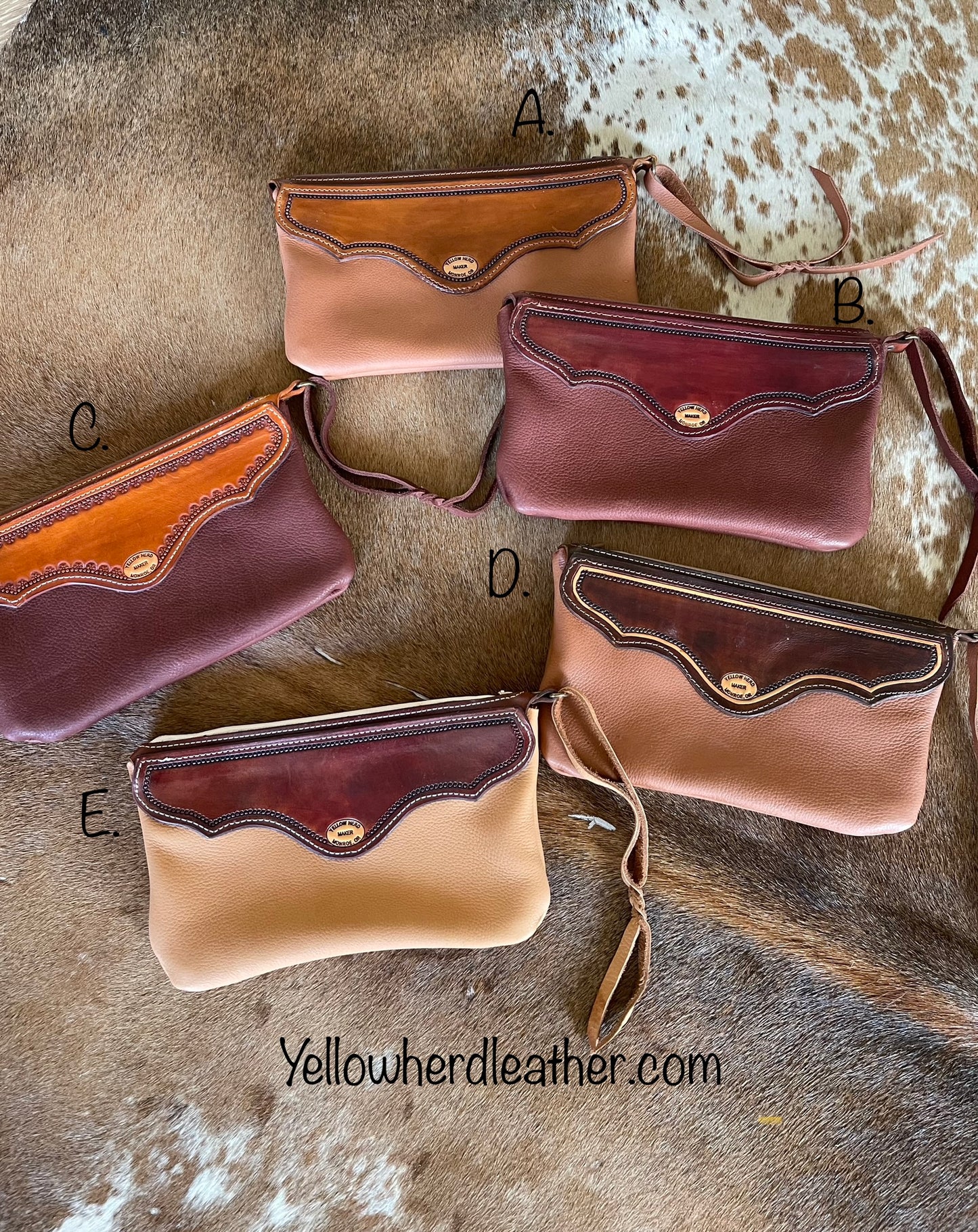 Tooled Wristlet Clutch (Set one)