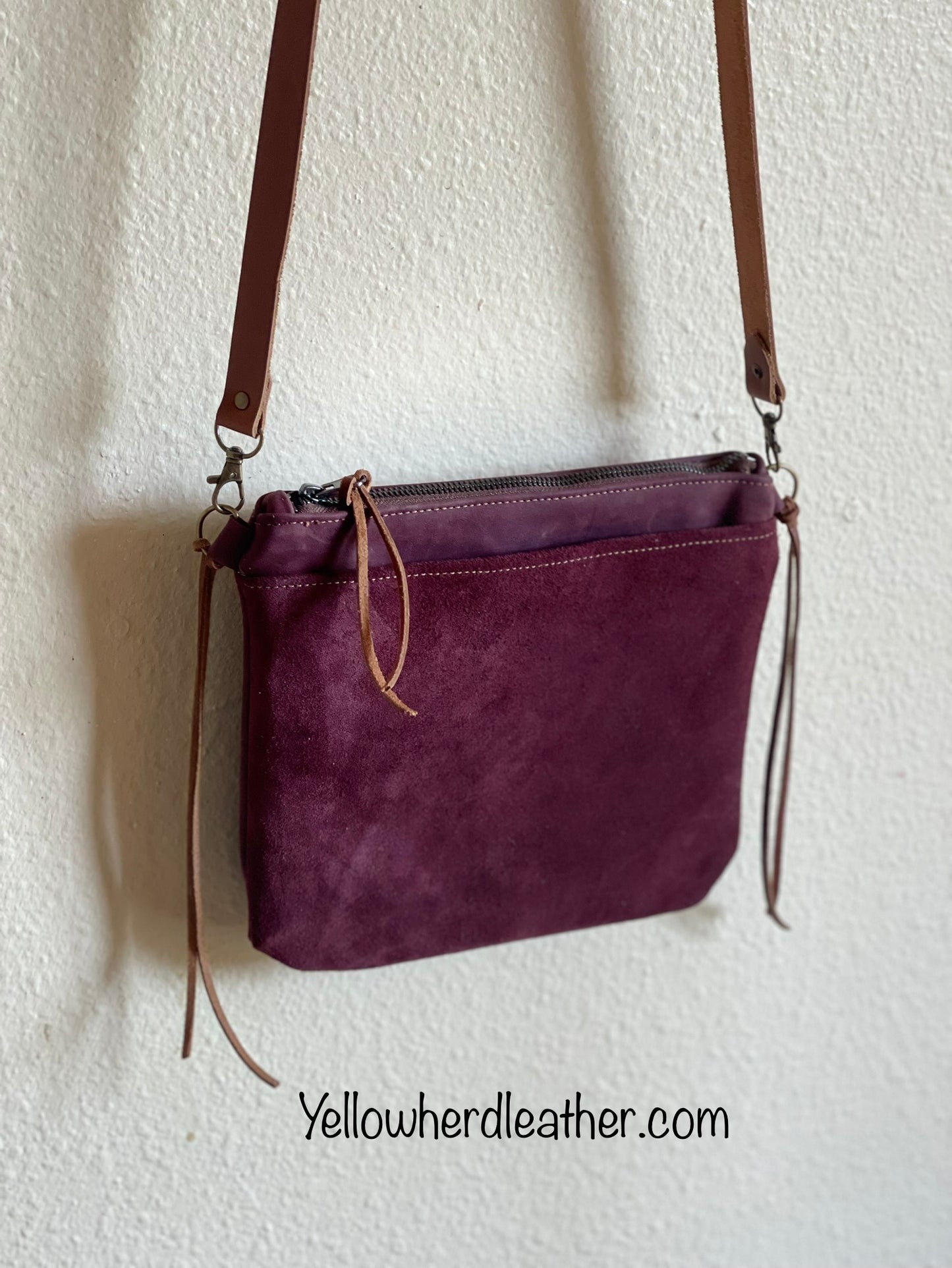 "Merlot" Leather Crossbody