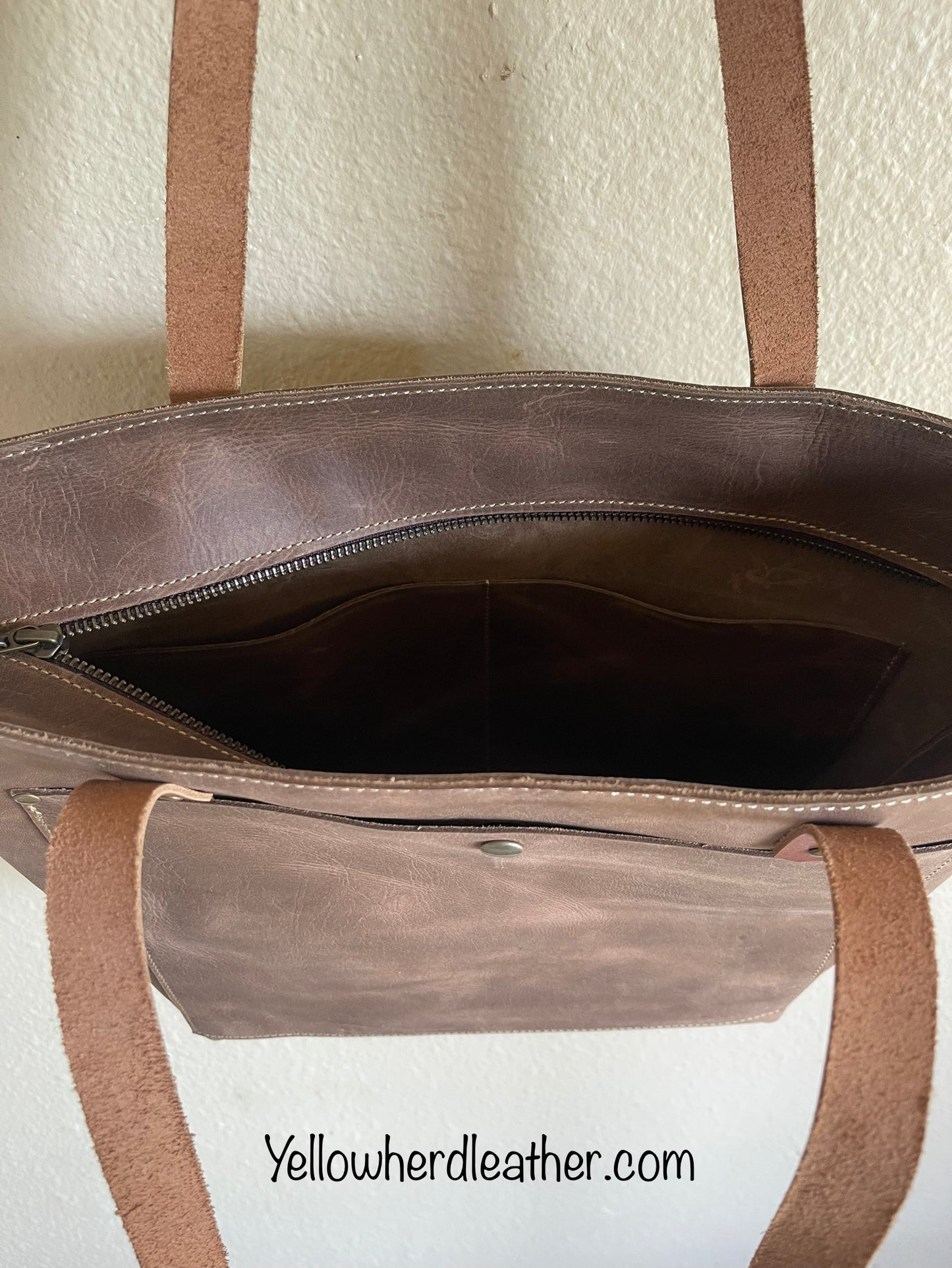 Light Brown Classic Leather Tote