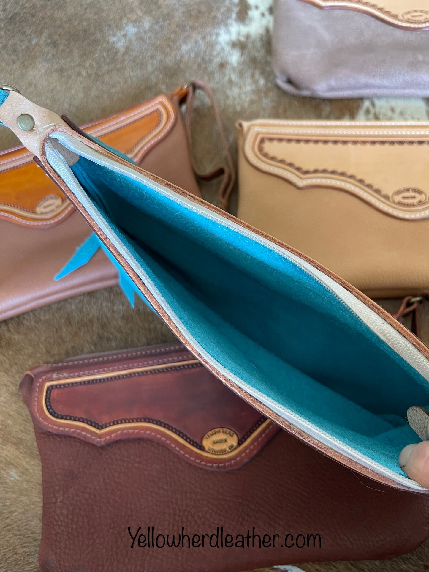 Tooled Wristlet Clutch (Set two)