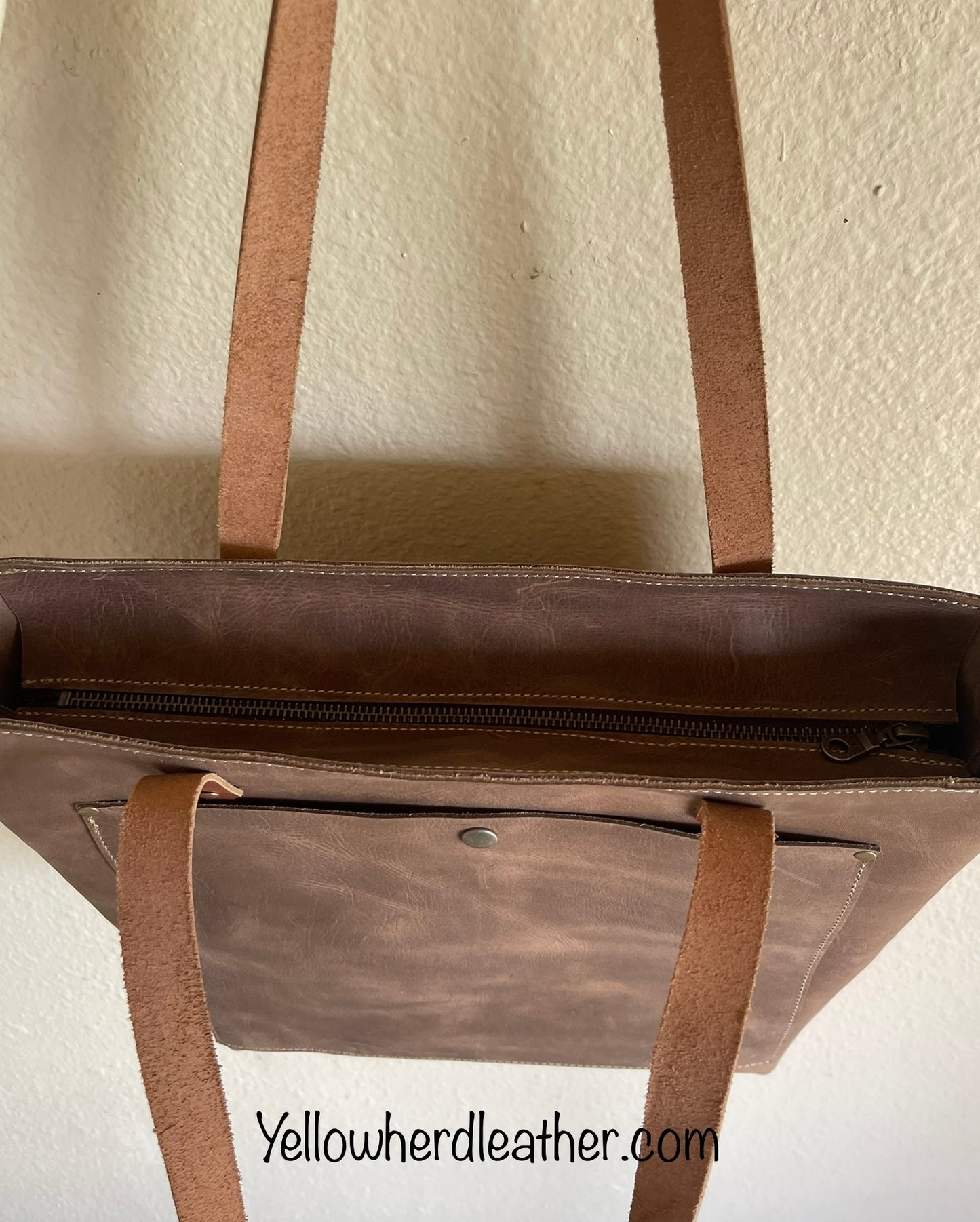 Light Brown Classic Leather Tote