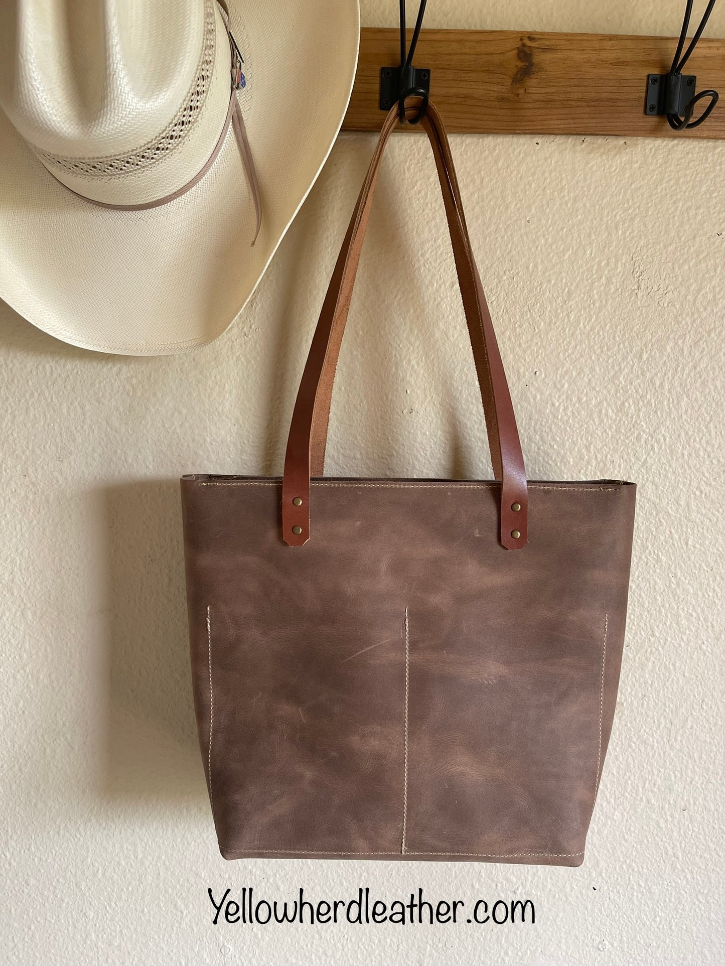 Light Brown Classic Leather Tote