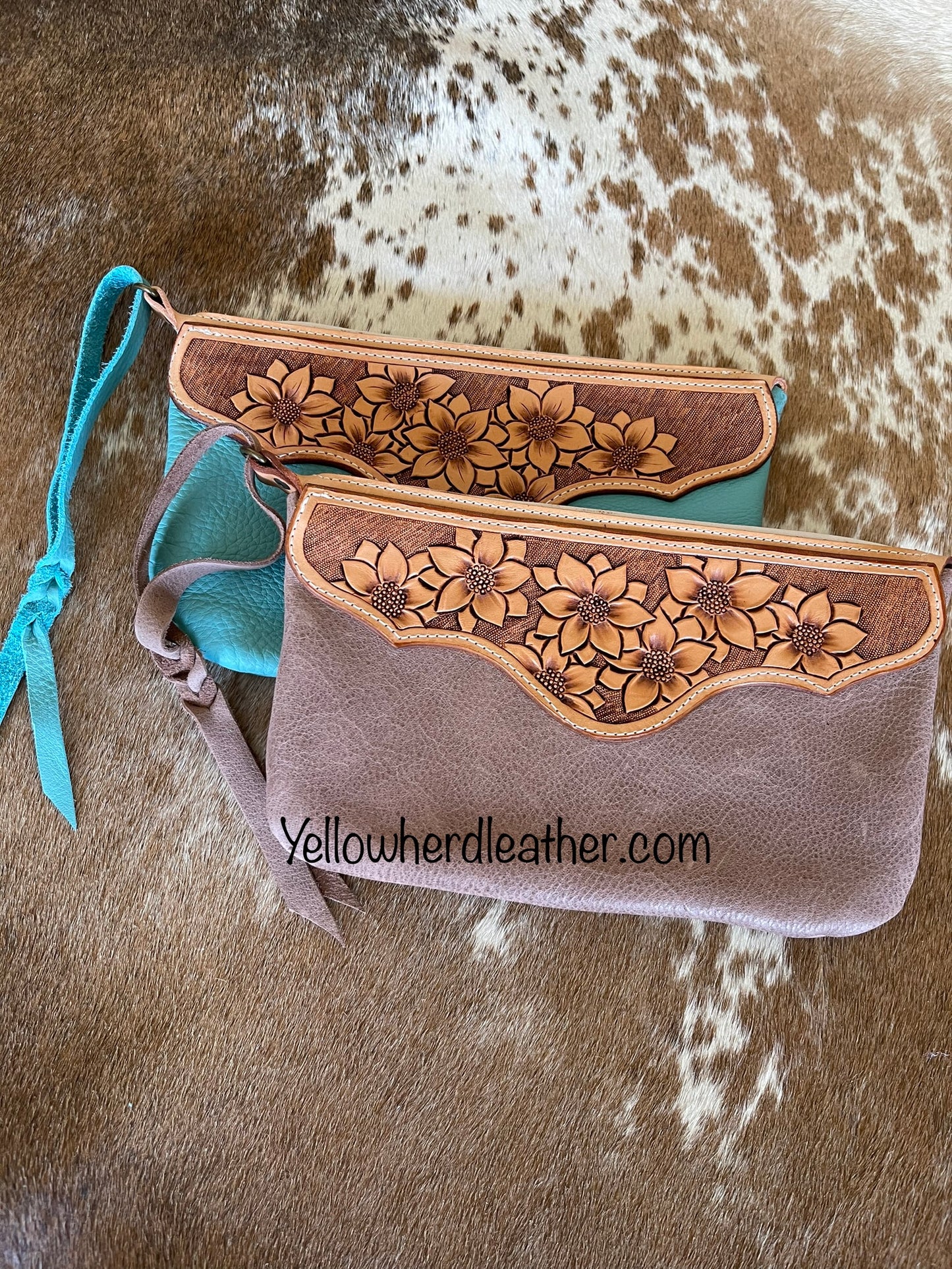 Tooled Wristlet Clutch (Set two)
